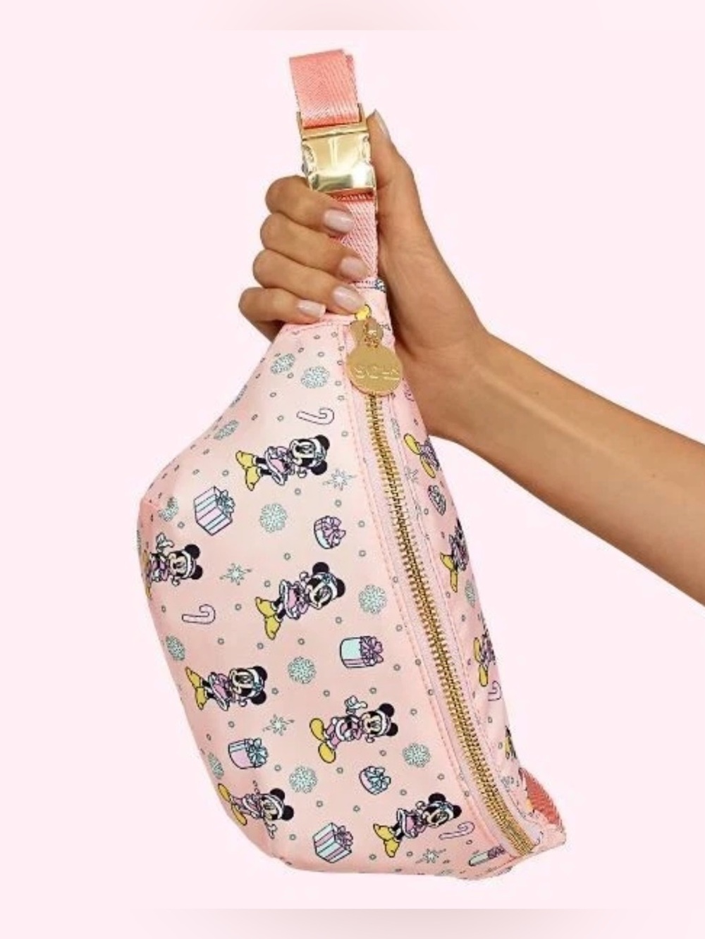Disney X Stoney Mickey & Minnie Christmas Classic Pink Fanny Pack